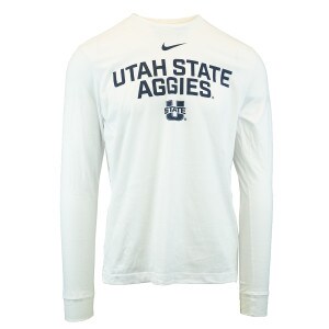 Men's Nike Utah State Aggies U-State Long-Sleeve T-Shirt white